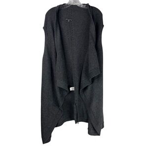 Adrianna Papell Sweater Women’s XL Gray Sleeveless Open Front Vest Cardigan